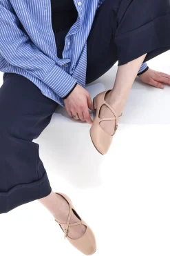 Ballerine rosa con cinturini The First IDEA02