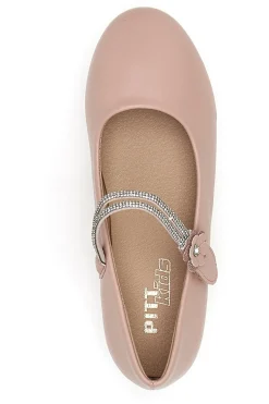 Ballerine Rosa Con Strass e Applicazione Floreale Pitt Kids 392450