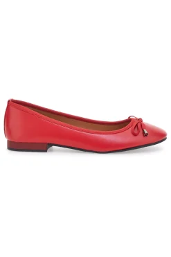 Ballerine rosse con fiocco decorativo The First IDE173