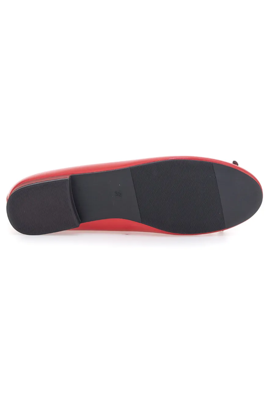 Ballerine rosse con fiocco decorativo The First IDE173