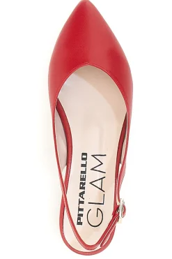 Ballerine Skingback Rosse a Punta PITTARELLO GLAM 18101