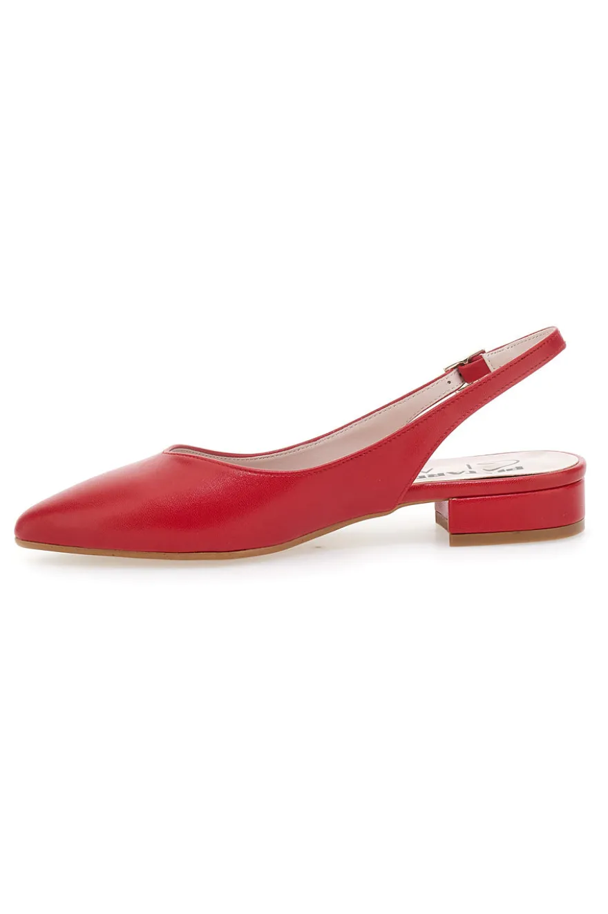 Ballerine Skingback Rosse a Punta PITTARELLO GLAM 18101