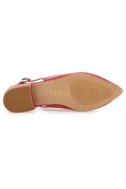 Ballerine Skingback Rosse a Punta PITTARELLO GLAM 18101