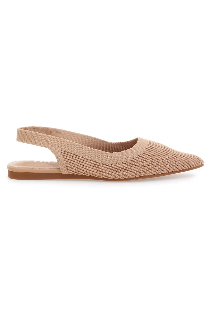 Ballerine slingback beige in tessuto The First PREA617