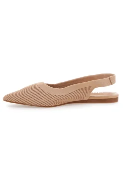 Ballerine slingback beige in tessuto The First PREA617