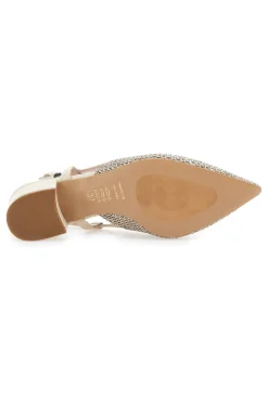 Ballerine Slingback Beige con Tomaia Intrecciata PITTARELLO GLAM 3124
