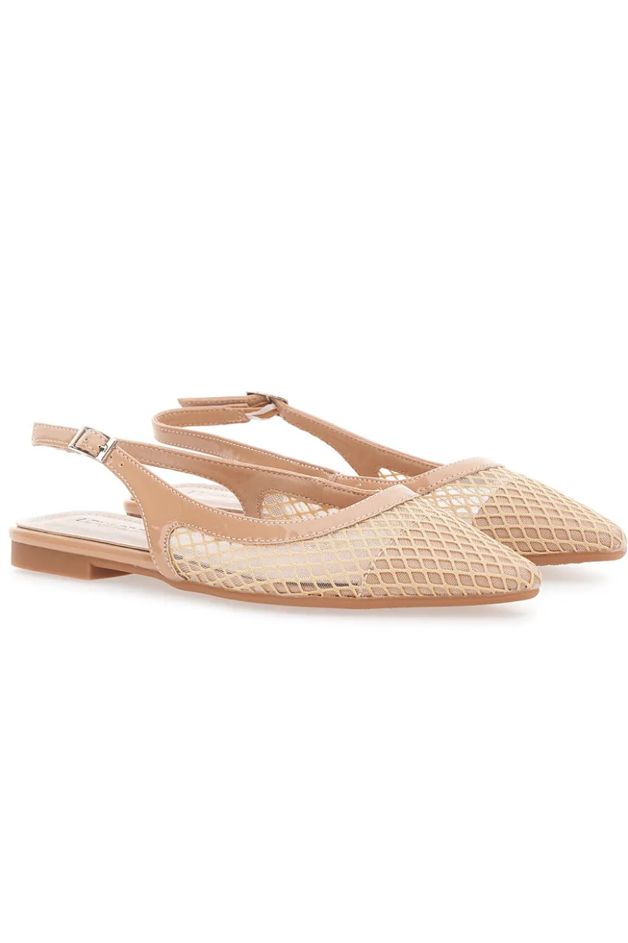 Ballerine slingback Beige Le Havre Paris XQJ52012