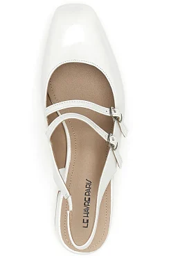 Ballerine Slingback Bianchi Effetto Vernice con Cinturini LE HAVRE PARIS CMJ2405313
