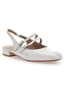 Ballerine Slingback Bianchi Effetto Vernice con Cinturini LE HAVRE PARIS CMJ2405313