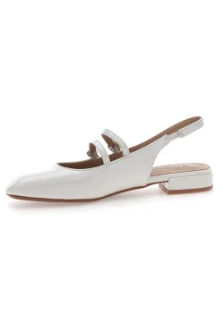 Ballerine Slingback Bianchi Effetto Vernice con Cinturini LE HAVRE PARIS CMJ2405313