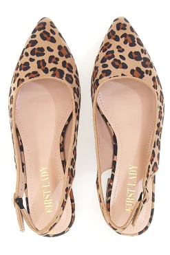 Ballerine Slingback Leopardate a Punta First Lady P553