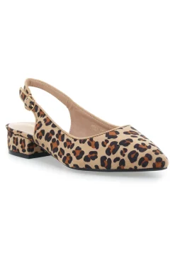 Ballerine Slingback Leopardate a Punta First Lady P553