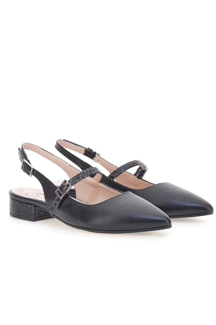 Ballerine Slingback Nere Pittarello Glam 3888