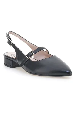 Ballerine Slingback Nero Con Cinturino Frontale PITTARELLO GLAM 2888