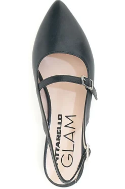 Ballerine Slingback Nero Con Cinturino Frontale PITTARELLO GLAM 2888