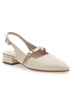 Ballerine Slingback Panna Con Cinturino Frontale PITTARELLO GLAM 2888