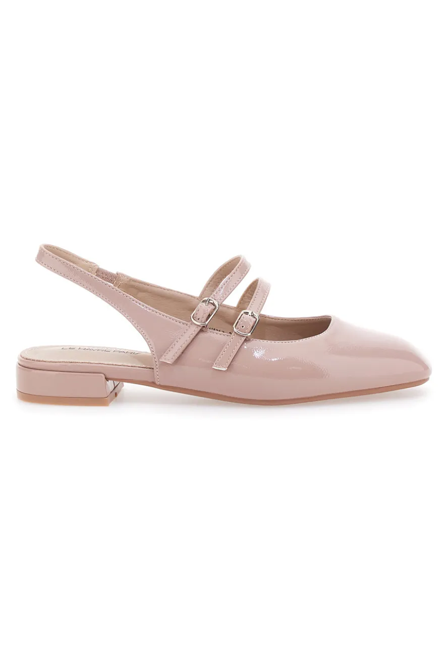 Ballerine Slingback Rosa Effetto Vernice con Cinturini LE HAVRE PARIS CMJ2405313