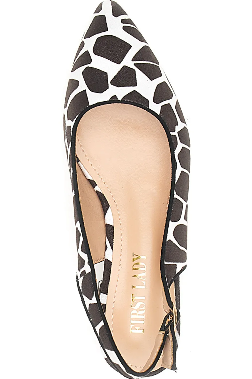 Ballerine Slingback Zebrate a Punta FIRST LADY P553