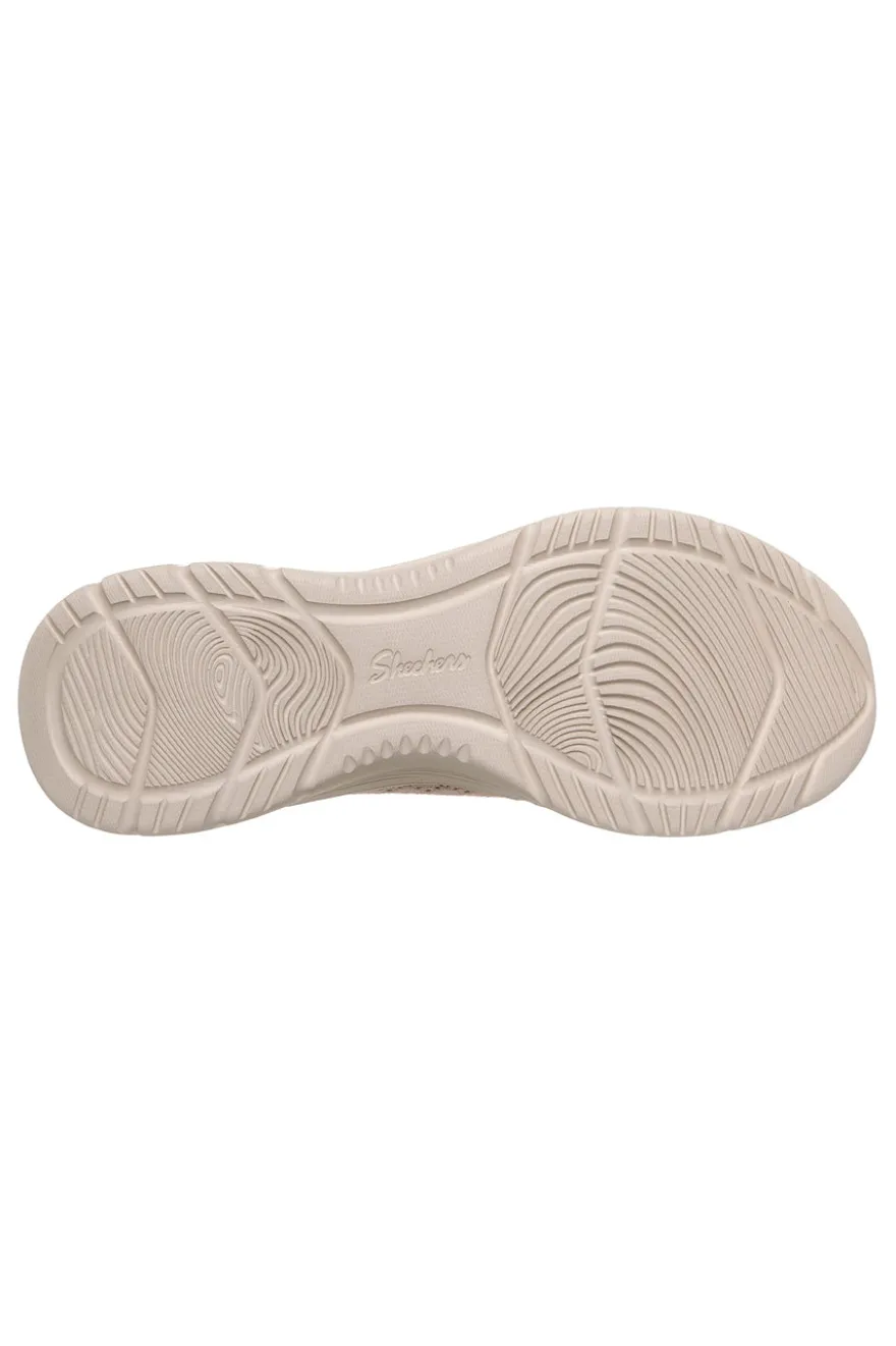 Ballerine taupe in maglia Skechers BEDFORD CHEERFUL GLOW