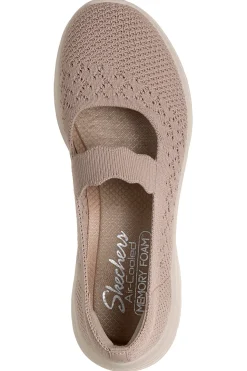Ballerine taupe in maglia Skechers BEDFORD CHEERFUL GLOW