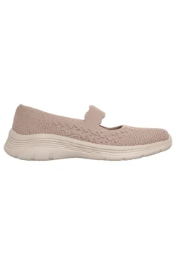 Ballerine taupe in maglia Skechers BEDFORD CHEERFUL GLOW