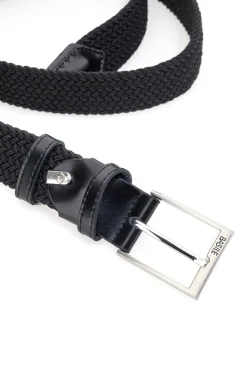 Basile BA1345/ELASTICO Schwarzer elastischer Flechtgürtel Einheitsgröße