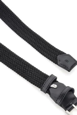 Basile BA1345/ELASTICO Schwarzer elastischer Flechtgürtel Einheitsgröße
