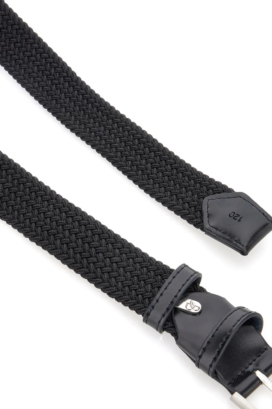 Basile BA1345/ELASTICO Schwarzer elastischer Flechtgürtel Einheitsgröße