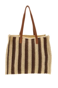 Basile gewebt beige und braun Strandtasche BA27409