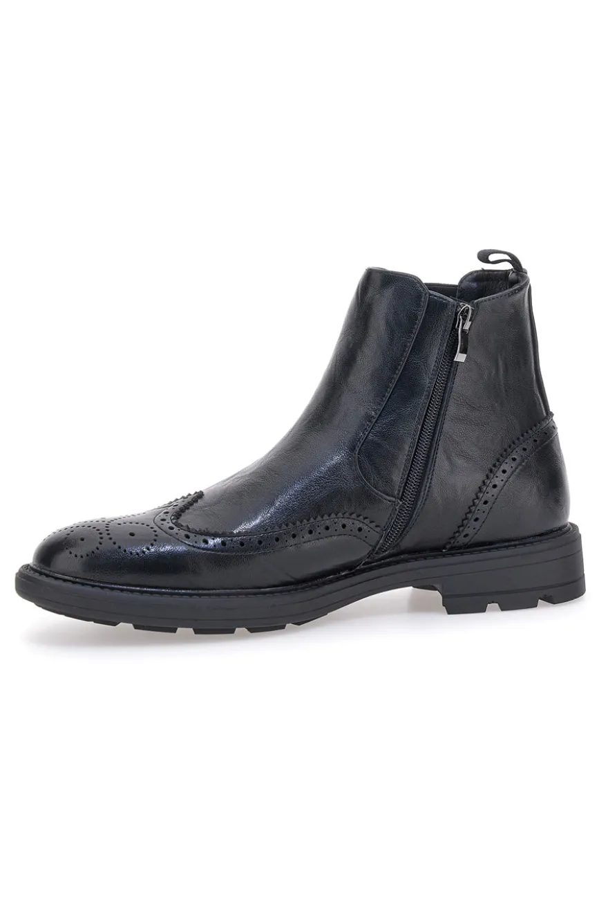 Beatles neri in pelle con lavorazione brogue Jerpoint 9Y1736