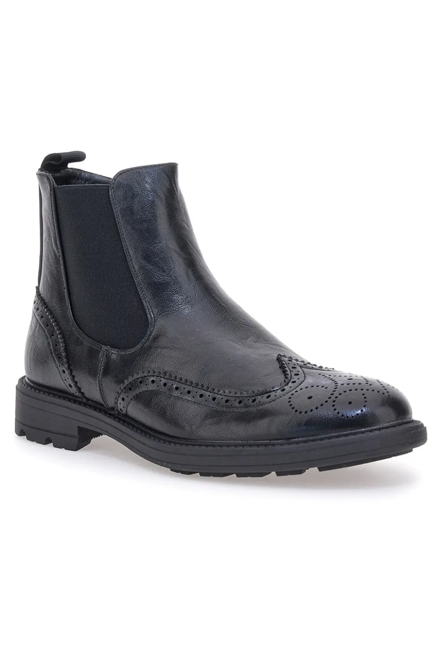 Beatles neri in pelle con lavorazione brogue Jerpoint 9Y1736