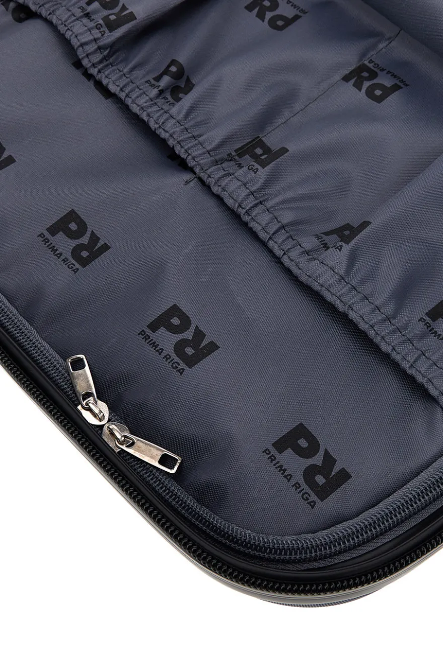 Beauty case blu rigido con tracolla Prima riga Pr194