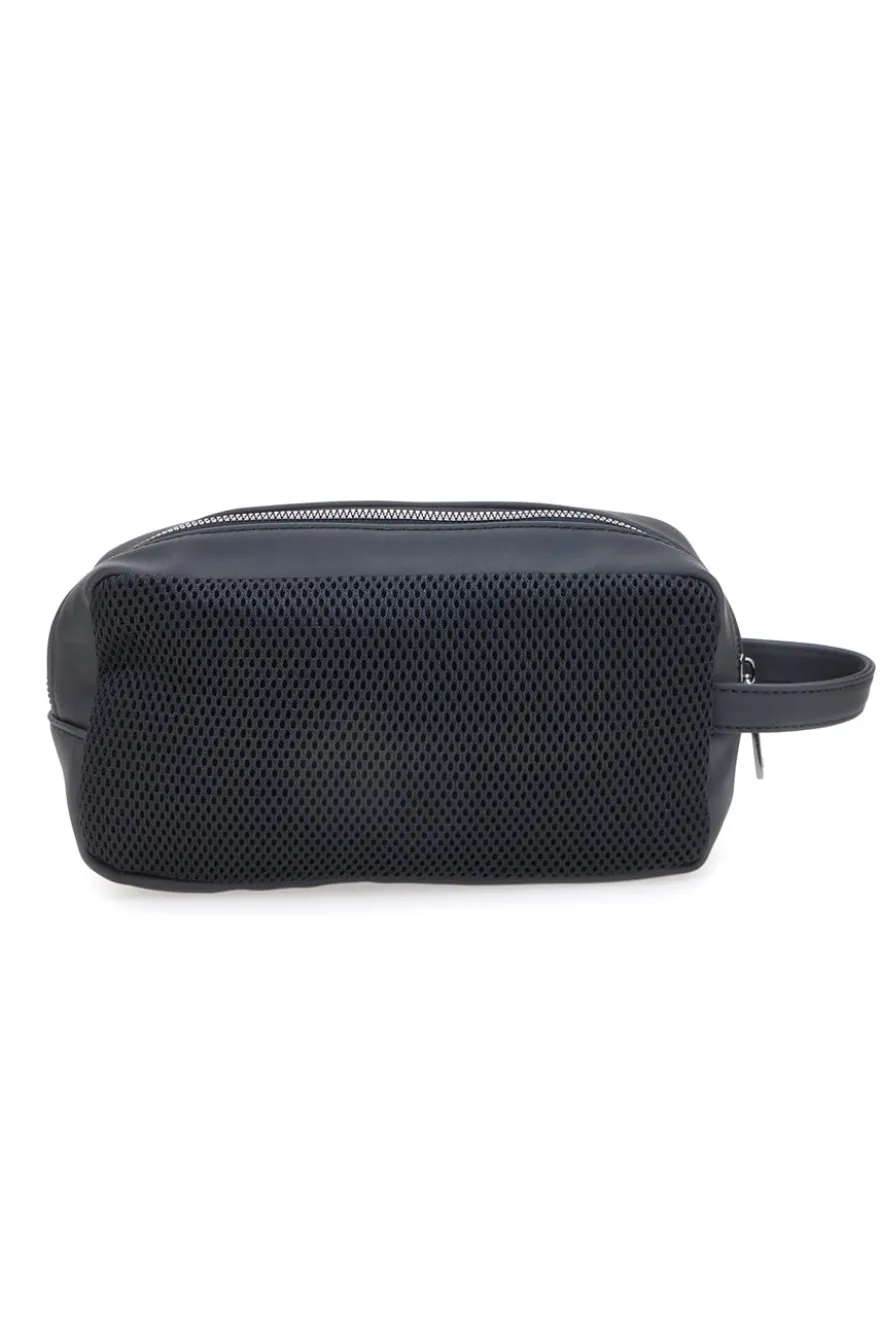 Beauty case nero con manico e zip frontale Biagiotti MOI LB25W-464/1/BUST