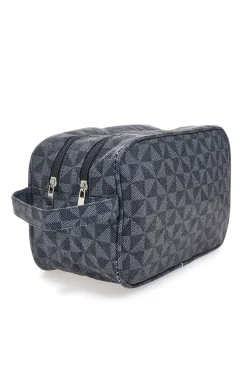 Beauty case nero con stampa geometrica JUICE MADRID 079