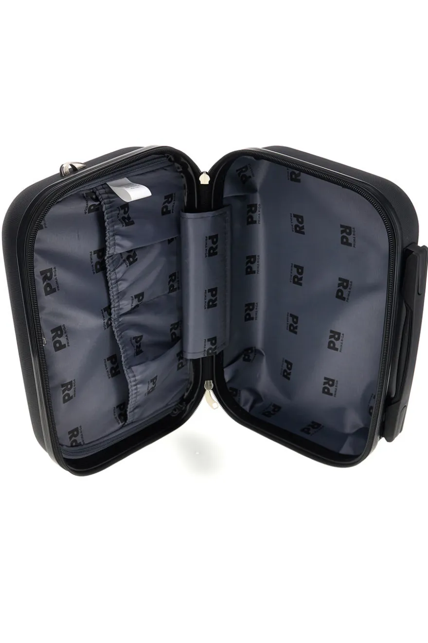 Beauty case nero rigido con tracolla Prima riga Pr194