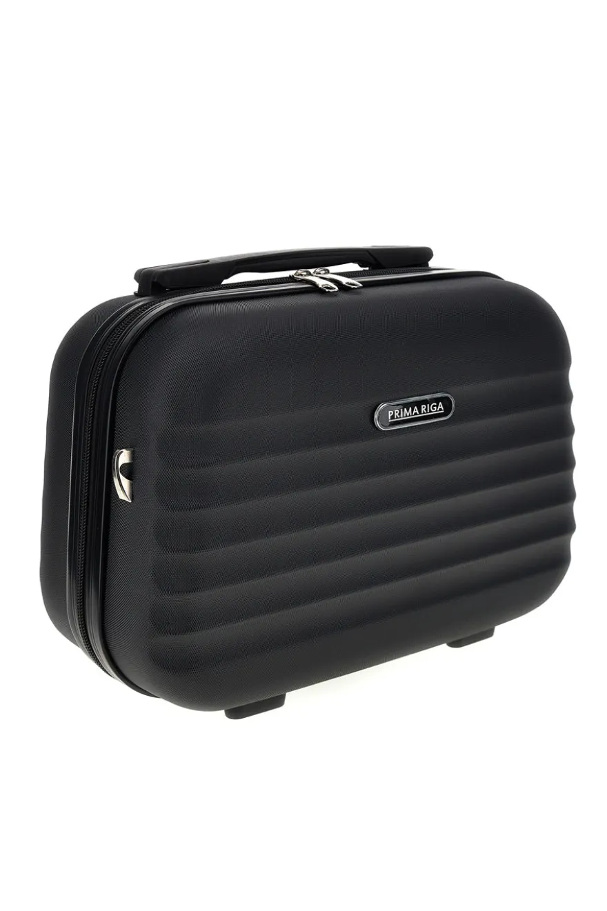 Beauty case nero rigido con tracolla Prima riga Pr194