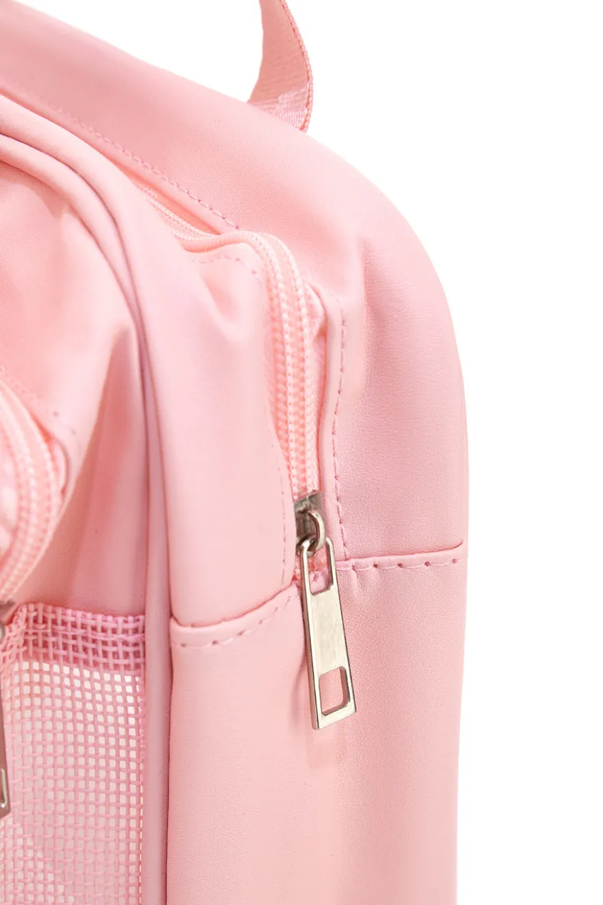 Beauty case rosa con finestra trasparente Juice Praga 099