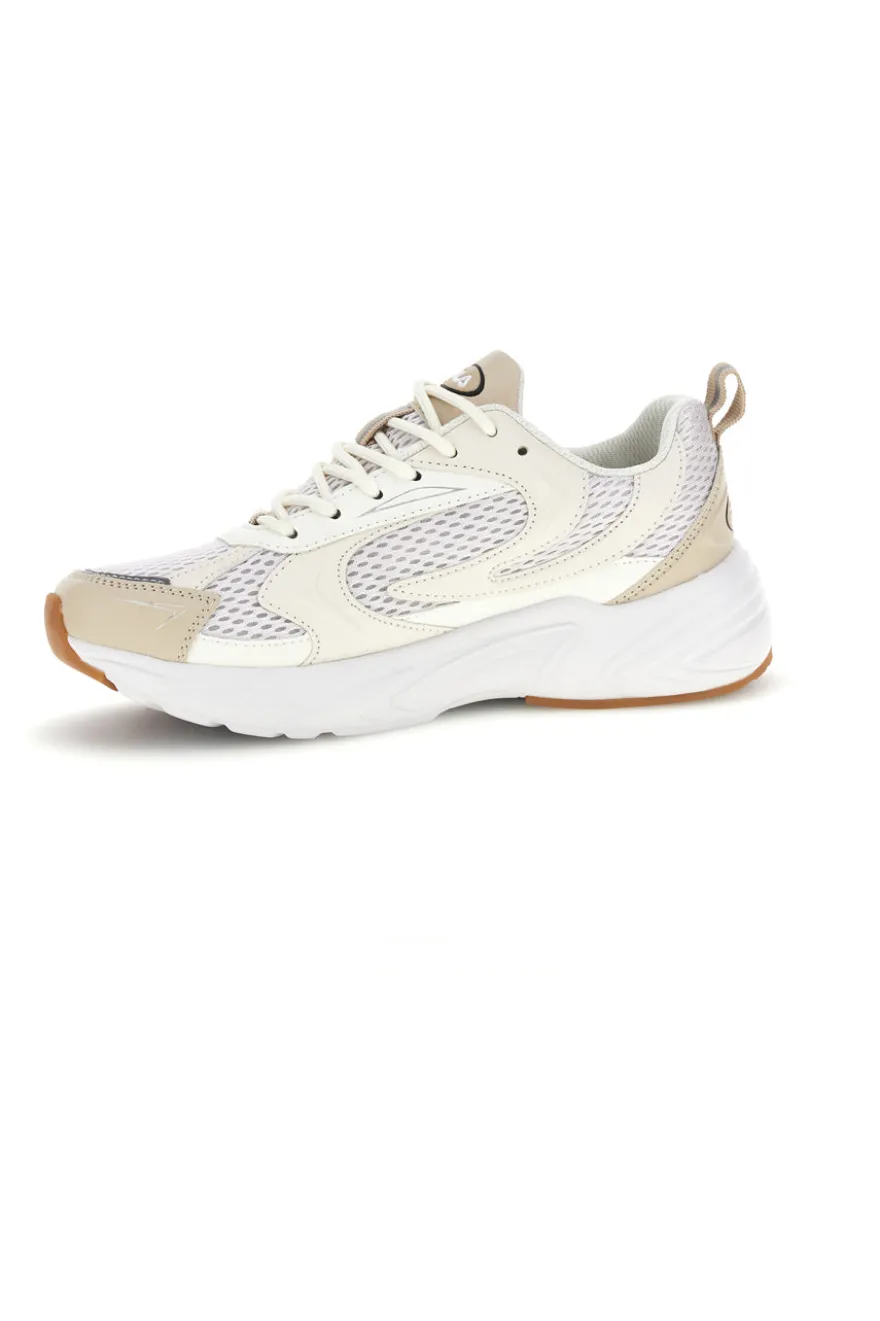Beige atmungsaktive Mesh-Komfort-Turnschuhe Fila Kreatix Wmn