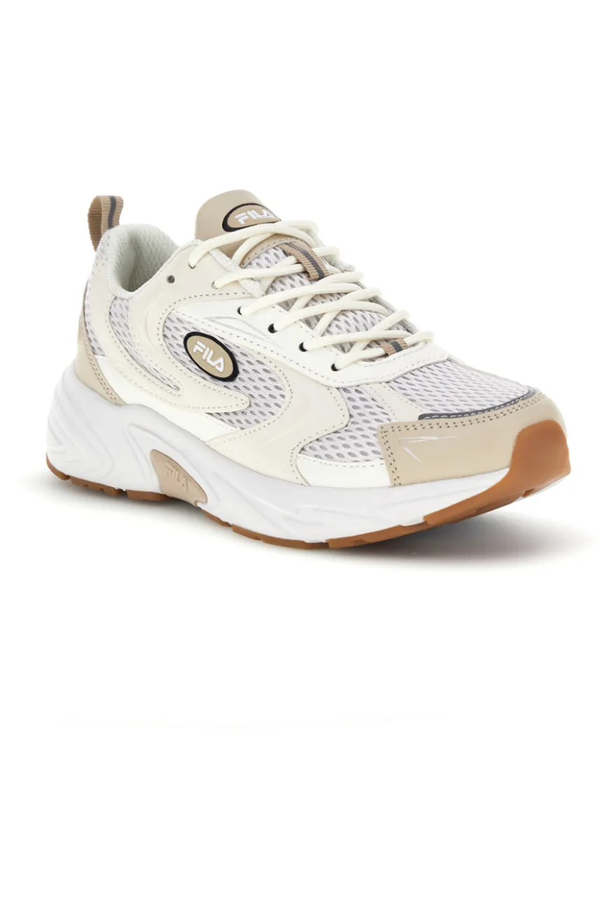 Beige atmungsaktive Mesh-Komfort-Turnschuhe Fila Kreatix Wmn