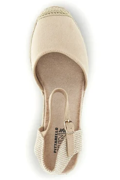 Beige Espadrille Sandalen mit Seil Keil Pittarello Sun Bl2