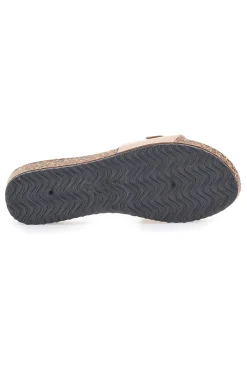 Beige Hausschuhe mit dekorativer Schnalle FUN BEACH 181003