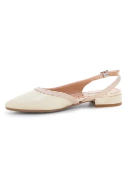Beige Made in Italy Ballerinas mit Riemen Pittarello couture 6011