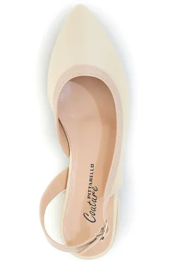 Beige Made in Italy Ballerinas mit Riemen Pittarello couture 6011