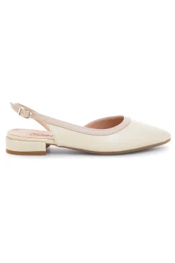 Beige Made in Italy Ballerinas mit Riemen Pittarello couture 6011