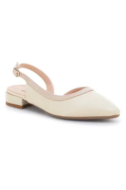Beige Made in Italy Ballerinas mit Riemen Pittarello couture 6011