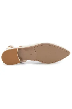 Beige Made in Italy Ballerinas mit Riemen Pittarello couture 6011