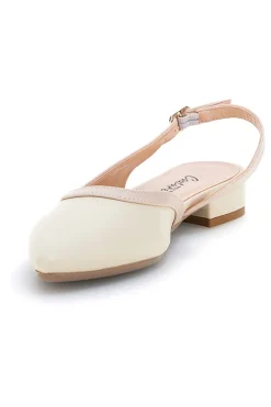 Beige Made in Italy Ballerinas mit Riemen Pittarello couture 6011