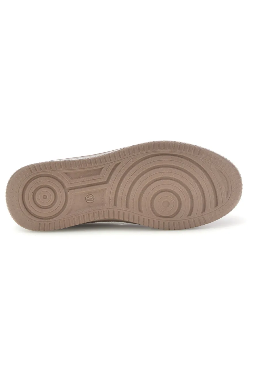 Beige Pantoletten aus perforiertem Stoff Mio tempo tf2508059