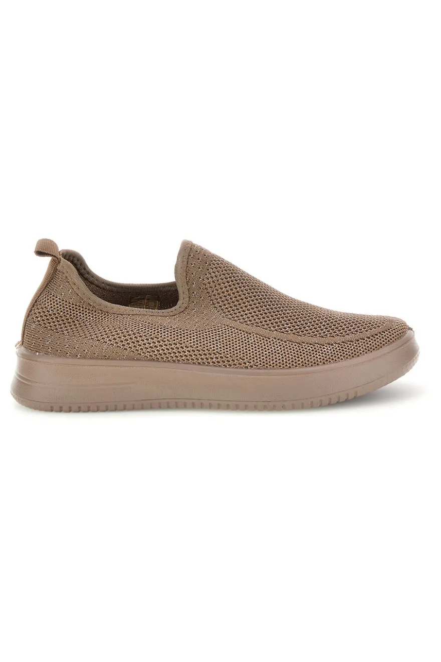 Beige Pantoletten aus perforiertem Stoff Mio tempo tf2508059