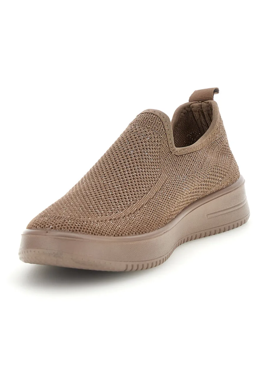 Beige Pantoletten aus perforiertem Stoff Mio tempo tf2508059